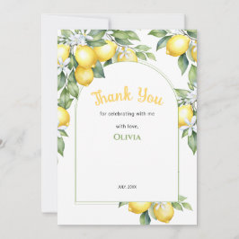 Cartões de agradecimentos Lemon citru aniversário.