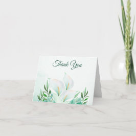 Cartões de agradecimentos Lily Elegante White Call