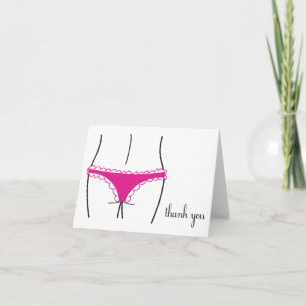 Cartões de agradecimentos lingerie
