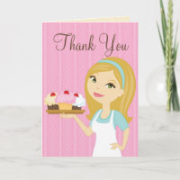 Cartões de agradecimentos louros 1 do cupcake D12