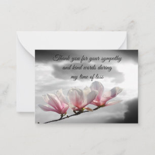 Cartões de agradecimentos Magnolia primavera Bloss