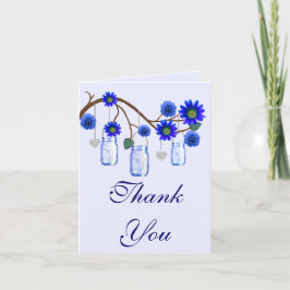 Cartões de agradecimentos Mason Jars de Flores Azu