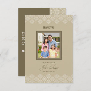 Cartões de agradecimentos Memorial