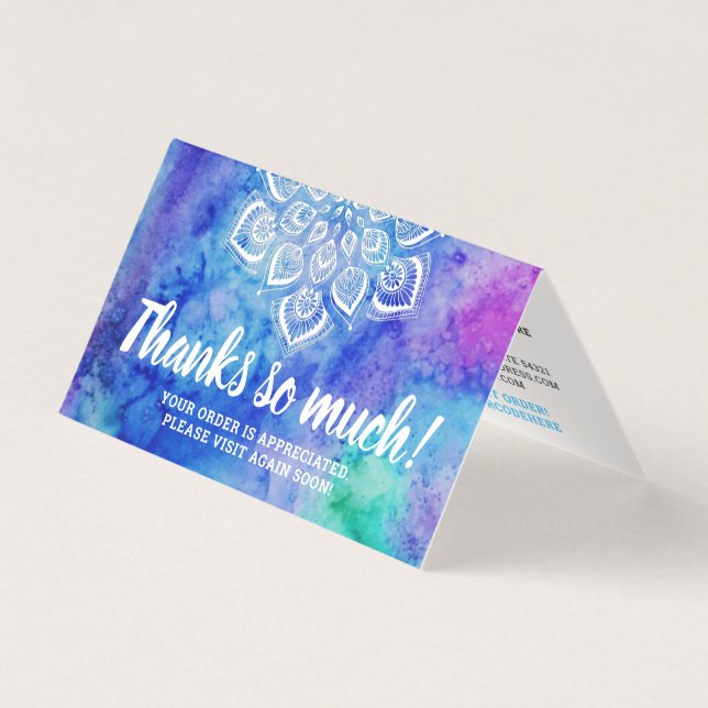 Cartões de agradecimentos Metafísico Mandala (Frente)