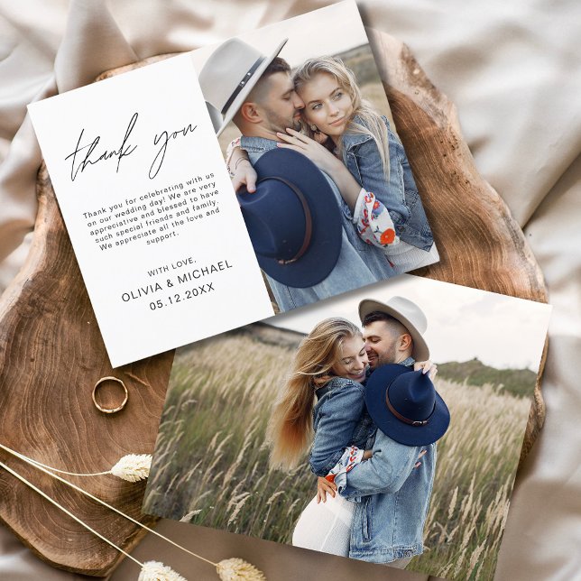 Cartões de agradecimentos Minimalista de Foto de C (Criador carregado)