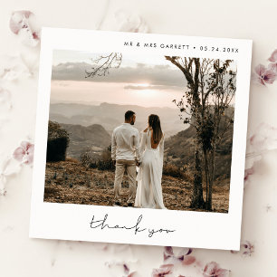 Cartões de agradecimentos mínimo da praça de ca