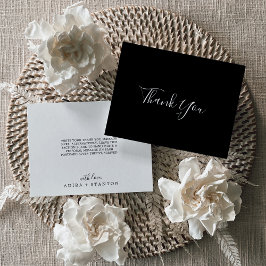 Cartões de agradecimentos mínimo de coordenadas pr