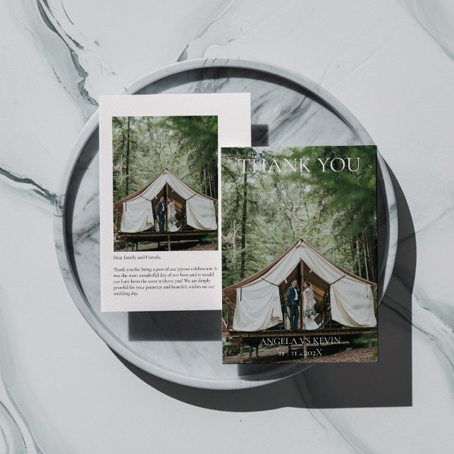 Cartões de agradecimentos mínimo moderno e elegant (Criador carregado)