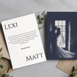 Cartões de agradecimentos Moderno de Casamento de