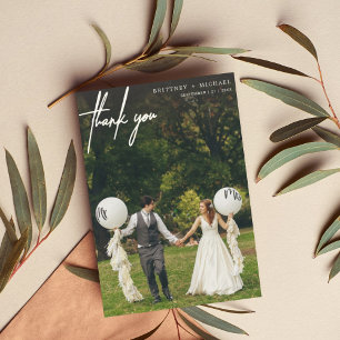 Cartões de agradecimentos Moderno de Foto Simples