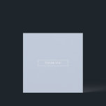 Cartões de agradecimentos moderno do céu azul clar<br><div class="desc">Azul claro suave com delicado cartões de agradecimentos de quadro branco.</div>