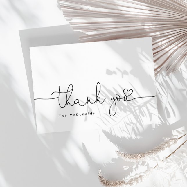 Cartões de agradecimentos moderno minimalista (Criador carregado)