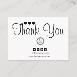 Cartões de agradecimentos moderno minimalista par