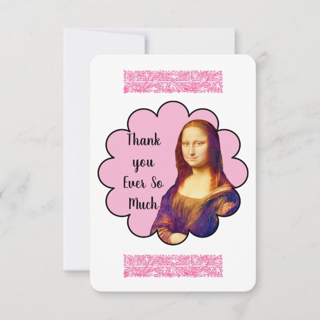 CARTÕES DE AGRADECIMENTOS MONA LISA (Frente)