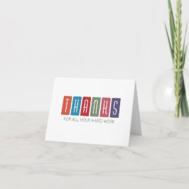 Cartões de agradecimentos Multi-Color para a incrí