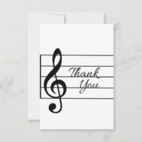 Cartões de agradecimentos Musical 3