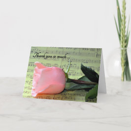 Cartões de agradecimentos musical de casamento