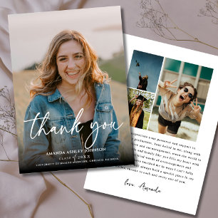 Cartões de agradecimentos Na moda de Graduação Bra