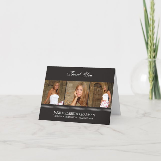 Cartões de agradecimentos na moda Formando Graduaç (Frente)