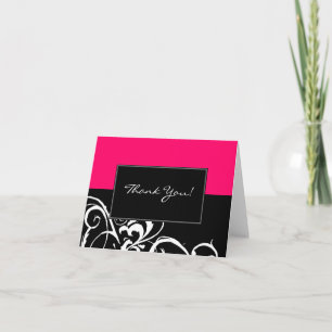 Cartões de agradecimentos   Na moda Swirl