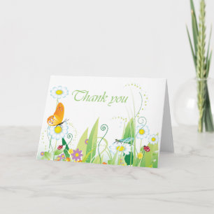 Cartões de agradecimentos natural
