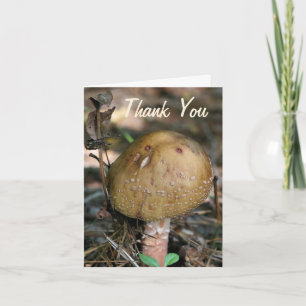 Cartões de agradecimentos Natural Woodland Mushroo