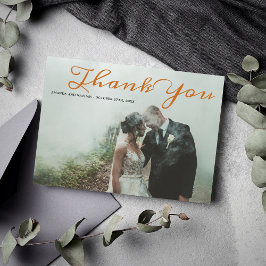 Cartões de agradecimentos Negro Laranja Gótico Lac