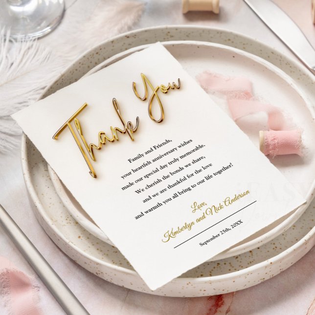 Cartões de agradecimentos no design de texto Doura (Criador carregado)