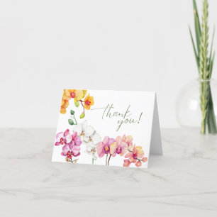Cartões de agradecimentos Orquídeo Floral