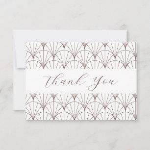 Cartões de agradecimentos Padrão do Vintage Fan