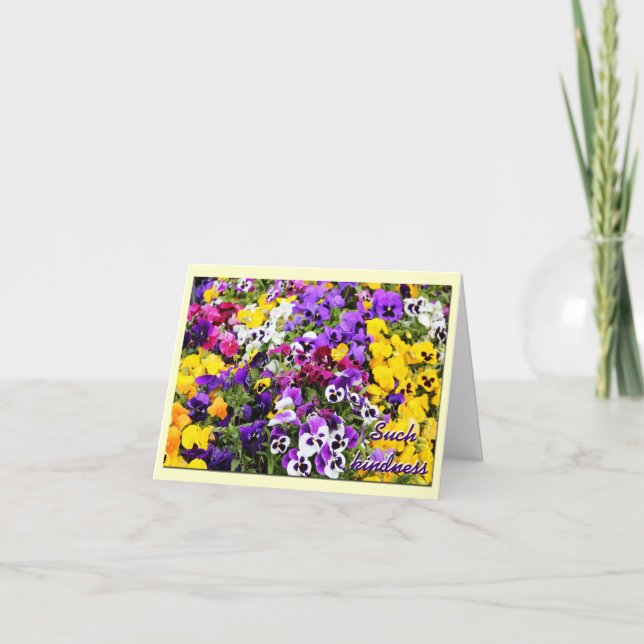 Cartões de agradecimentos--Pansies (Frente)