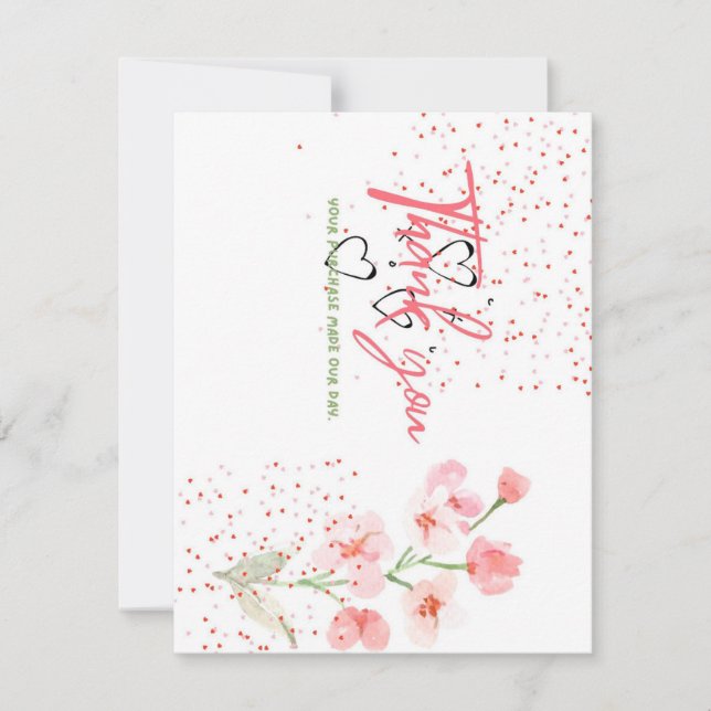 CARTÕES DE AGRADECIMENTOS PARA CLIENTES, PARA PEQU (Frente)