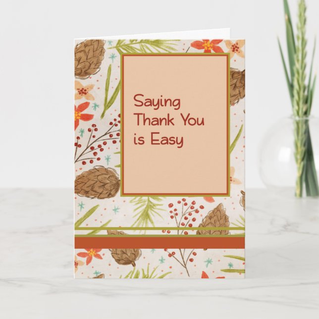 Cartões de agradecimentos para Colaborador, Pine C (Frente)