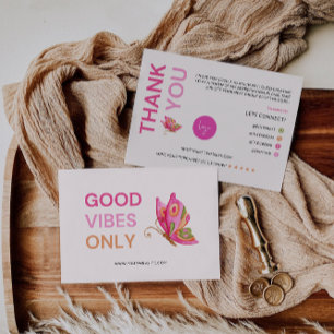 Cartões de agradecimentos para impressão borboleta