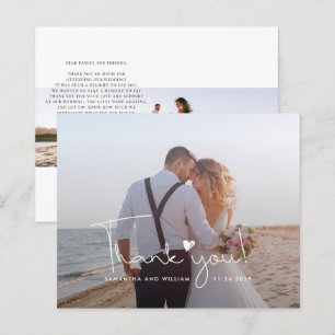 Cartões de agradecimentos para manuscrito de foto 