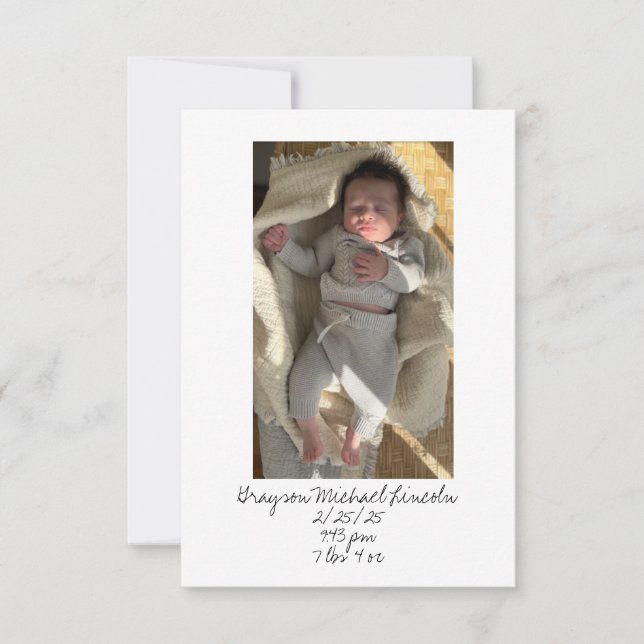 CARTÕES DE AGRADECIMENTOS PARA O PRESENTE DE BEBÊ (Frente)