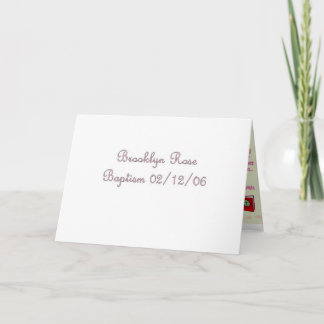 Cartões de agradecimentos para presentes de batism