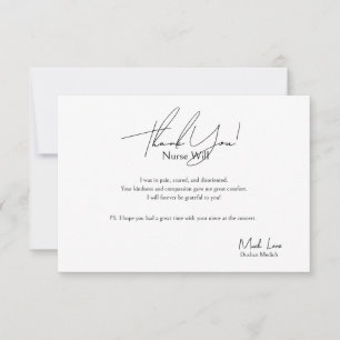 Cartões de agradecimentos Para Uma Enfermeira