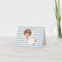 Cartões de agradecimentos pequeno dobrado com Anjo