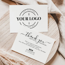 Cartões de agradecimentos personalizado da empresa