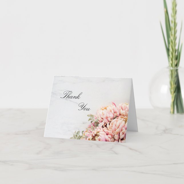 Cartões de agradecimentos Personalizado da Flor Ro (Frente)