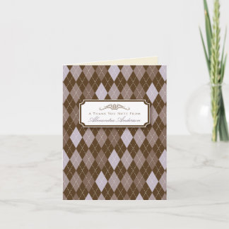 Cartões de agradecimentos personalizado de Argyle
