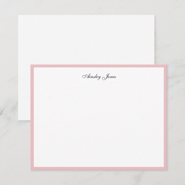 Cartões de agradecimentos personalizado de borda r (Frente/Verso)