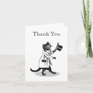 Cartões de agradecimentos Personalizado de Gato do