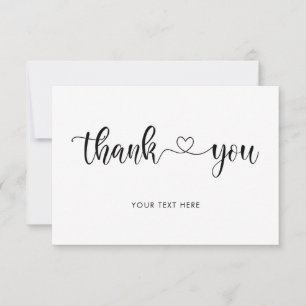 Cartões de agradecimentos Personalizado do Coraç