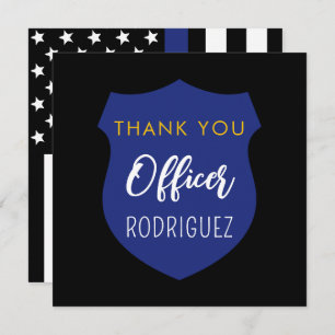 Cartões de agradecimentos Personalizado do Policia