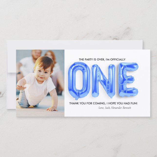 Cartões de agradecimentos personalizado do primeir (Frente)