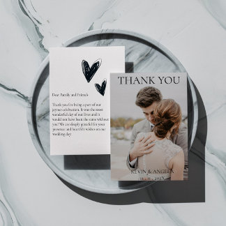 Cartões de agradecimentos Personalizado Elegante d