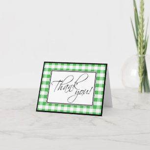 Cartões de agradecimentos Personalizado Gingham Ve