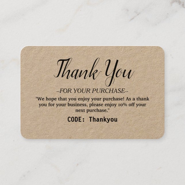 Cartões de agradecimentos personalizado para pedid (Verso)